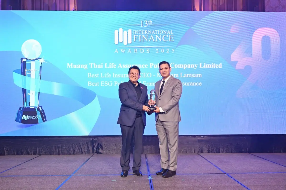 เมืองไทยประกันชีวิต คว้ารางวัล “Best ESG Policy and Framework” จากเวที International Finance Awards 2025 ตอกย้ำมาตรฐานนโยบาย ESG ที่แข็งแกร่ง โปร่งใส และขับเคลื่อนการเติบโตอย่างยั่งยืน