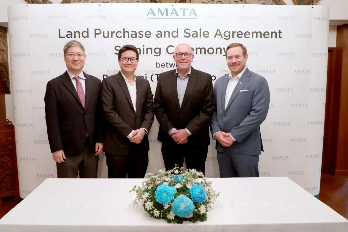 Polykemi (Thailand) Co., Ltd., represented by Mr. Oscar Hugoson, Global CEO, and Mr. Magnus Lindahl, CEO Asia, has officially entered into a land purchase and sale agreement with Amata City...