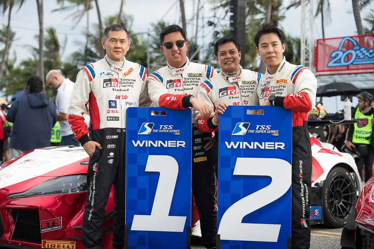 “TOYOTA GAZOO Racing Thailand” ทีมแข่งรถยิ่งใหญ่และประสบความสำเร็จต่อเนื่อง ภายใต้การสนับสนุนของบริษัท โตโยต้า มอเตอร์ ประเทศไทย จำกัด ฟอร์มเจ๋งครองโพเดียมสร้างผลงานคว้าถ้วยแชมป์ในศึก “TSS The...