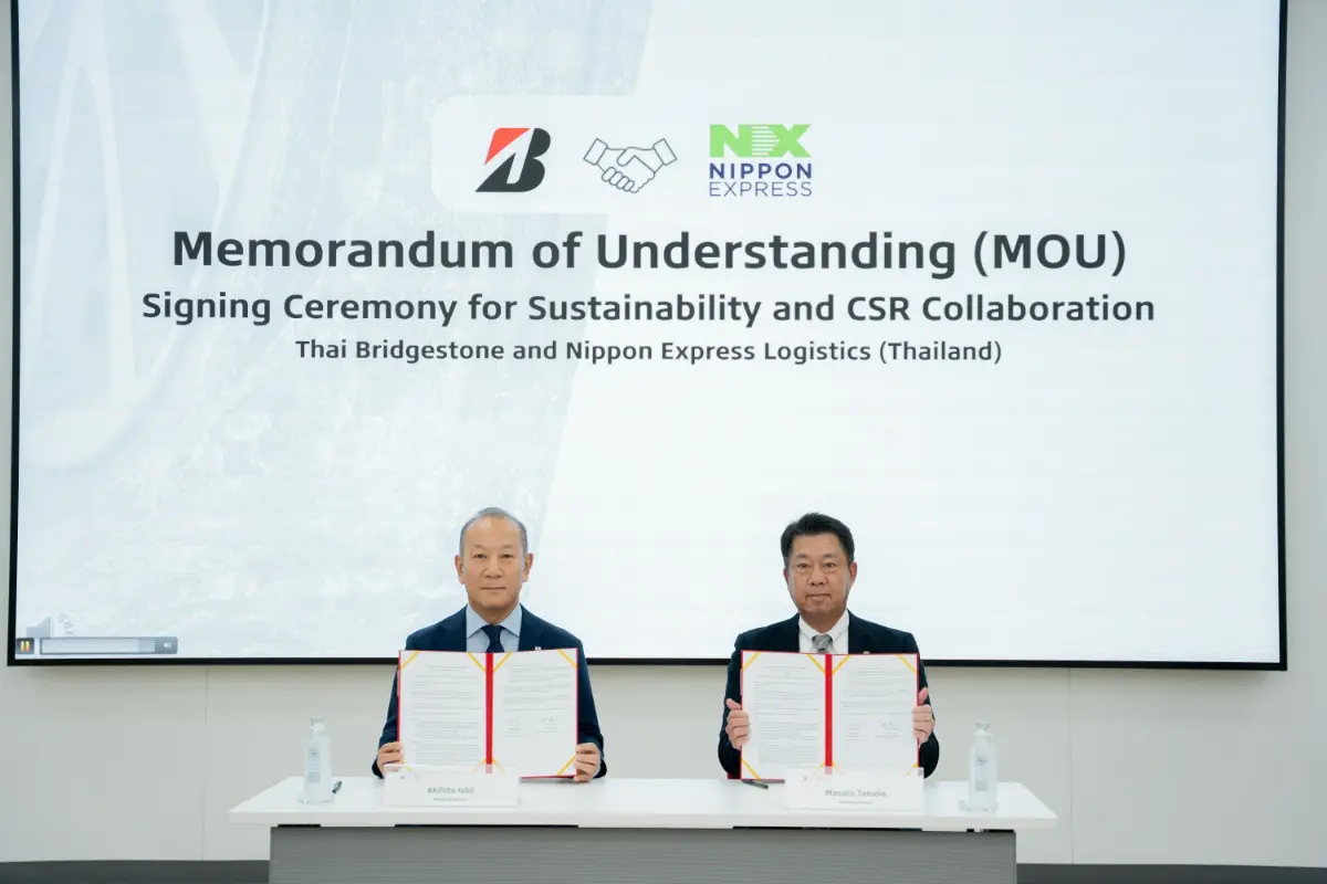 ไทยบริดจสโตน ผนึกกำลัง นิปปอน เอ็กซ์เพรส โลจิสติกส์ (ประเทศไทย) ลงนามความร่วมมือ มุ่งขับเคลื่อนความยั่งยืนตลอดห่วงโซ่คุณค่า