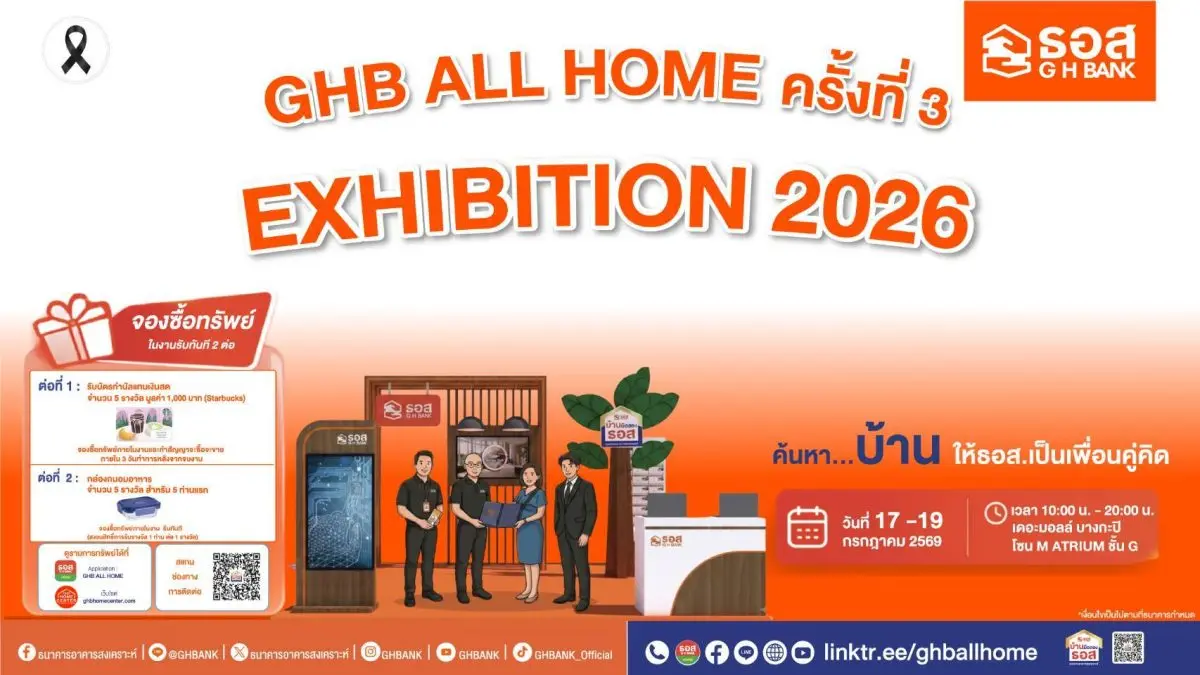 ใครหาบ้านในฝัน ห้ามพลาด! ธอส. ยกขบวนบ้านมือสองทำเลเด่น